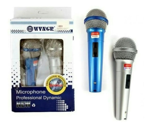 Set Microfono Doble Pack X2 Audio Karaoke + Cable Profesiona