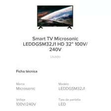 Smart Tv Microsonic 32 Placa Main Etc. Conpocouso