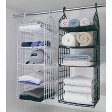 Organizador Vertical Para Guarda Roupa Closet 5 Divisórias Cor Preto