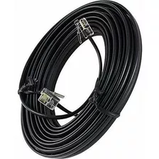 Cable Bistras 100' Pie Negro De Extensión De Teléfono Alambr