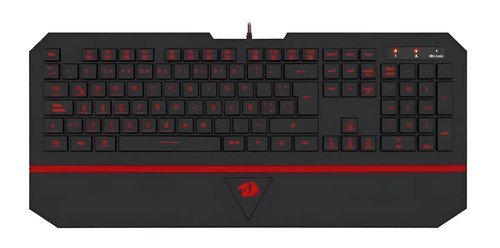 Teclado Redragon Karura 2 Português Brasil Preto com RGB de 7 cores Gamer