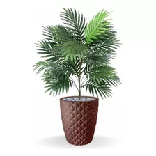 Planta Artificial Palmeira Imperial Com Vaso Bege