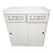 Armário Balcão Lixeira Porta Lixo Mdf Comercial Loja Buffet Cor Branco