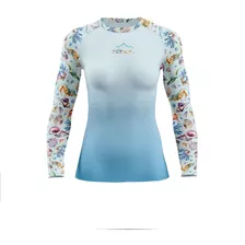 Camisa Longa Feminina Moda Praia Uv 50 Térmica Dry Verão 1