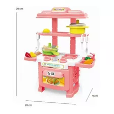 Cocinita Infantil Mini Con Carrito De Super 20 Pzs Alto 30 