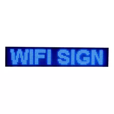 Letrero Led Azul De 100x20cm Programable Wifi-usb