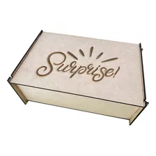 Caja En Mdf 3mm Para Regalo O Sorpresa 25 Cm De Ancho