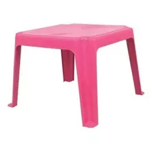 Mesa De Plastico Decorada Infantil Antares Rosa Kit 08