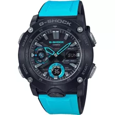 Relógio Casio G-shock Masculino Anadigi Azul Ga-2000-1a2dr