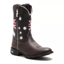 Botas Masculinas Country Texana . Botina Bico Redondo Couro Legitimo.