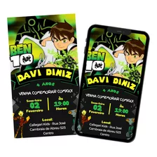 Convite Digital Ben 10 Whats