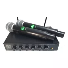 Kit 2 Microfonos Inalam. Con Control De Tonos Y Eco Gt-260x2