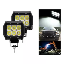 Faro 6 Led Alta Potencia 18w Universal Par De Faros