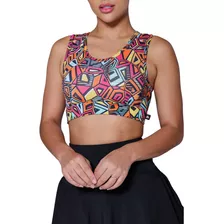 Kit 20 Top Básico Nadador Suplex Estampado Poliéster Feminin