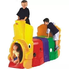 Túnel Lúdico Infantil Trenzinho Da Alegria Xalingo 3 Vagões Cor Colorido
