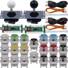 Sjjx Arcade Juego 2 Jugador Controlador Diy Kit Microswitch