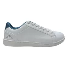 Zapatilla Urbana Kappa Logo Galter Blanco Azul