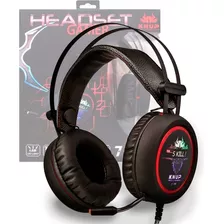 Fone De Ouvido Over-ear Gamer Knup Kp-401 Preto E Vermelho C