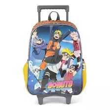 Mochilete Com Rodas Laranja Boruto Luxcel