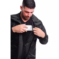 Jaqueta Chuva Frio Impermeável Com Capuz Feminina Masculina