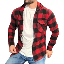 Blusa Masculina Casual Xadrez Com Capuz I Jacket 8172