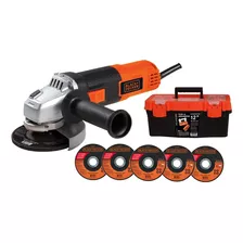 Amoladora Angular Black & Decker 115mm G720 +5 Discos+caja