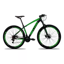 Mountain Bike Sutton Blade Aro 29 19 21v Freios De Disco Mecânico Câmbios Shimano Tz510 Y Shimano Tz-31 Cor Preto/verde