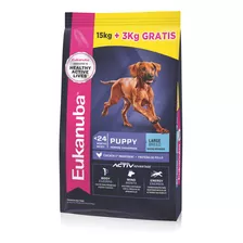 Alimento Eukanuba Para Perro Cachorro De Raza Grande Sabor Mix En Bolsa De 18 kg