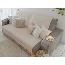 Manta Casal/ Sofa Crú 180x240 Gigante 100% Algodão Macia