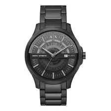 Reloj Hombre Armani Exchange Hampton Analogo Color De La Correa Negro