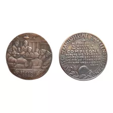 Moneda Militar Conmemorativa Rendición Francia En 1940 Vagón