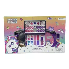 Set Maqillaje Cosmetica Con Unas Unicorn Dreams Mt3 5506 Ttm