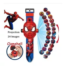 Reloj Proyector Imágenes Spiderman Hombre Araña Juguete Niño