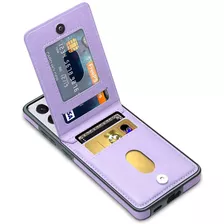 Funda Violeta Tipo Billetera Para Galaxy S21 Ultra