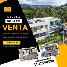 Hermosa Villa En 1ra Línea Playa - Las Terrenas 