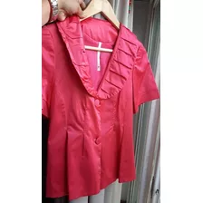 Saco Tipo Blazer Mangas Cortas Talle 42 Fucsia 47 Street 