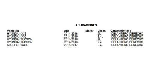 Amortiguador Delantero Derecho Hyundai Tucson 2014-2016 2.0l Foto 3