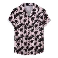 Camiseta Y Man Tops Camisa Tree Flower Camisa De Lapela Hava