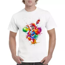 Camisas Para Hombre Blancas Mario Bros Diseños Amigos