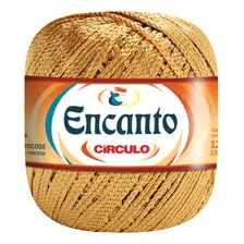 Kit 03 Unidades Fio Encanto Circulo Linha 100% Viscose 128m Cor Ouro