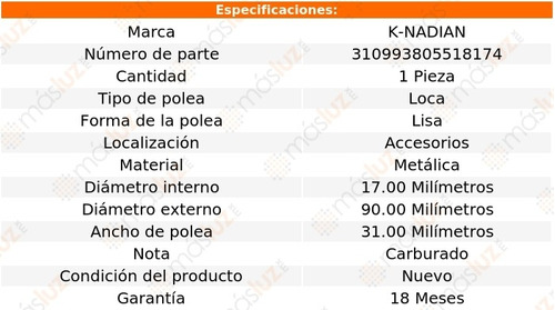 Polea Lisa Metalica Peugeot 604 V6 2.8l 79 K-nadian Foto 3