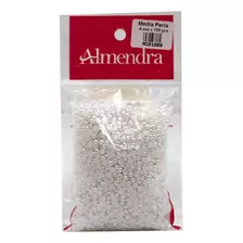 Medias Perlas Blancas Perladas De 4 Mm X 100 Gramos Almendra