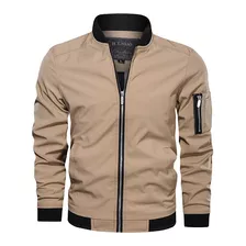 Chamarra Bomber Casual Con Cremallera A La Moda Para Hombre