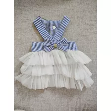 Vestidito Para Perrita Talla Xs Color Azul 