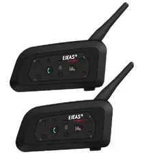 Par De Intercomunicadores Casco Moto Bluetooth Ejeas V6 Pro