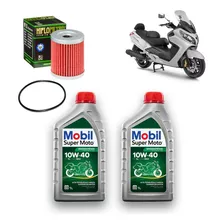 Kit Troca Óleo Mobil 10w40 + Filtro Hiflo Dafra Maxsym 400i