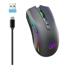 Mouse Gamer T69 Sem Fio Rgb 2.4g Recarregável 4.800dpi Hxsj