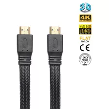 Cabo Hdmi Flat 4k 3d Ultrahd 19 Pinos Chip 2 Metros Tv