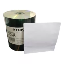 Combo Cd Tdk Estampados X 100 + Sobres Papel Cd X 100