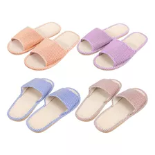 Muyier Pantuflas De Verano For Mujer, 4 Pares, Toalla For